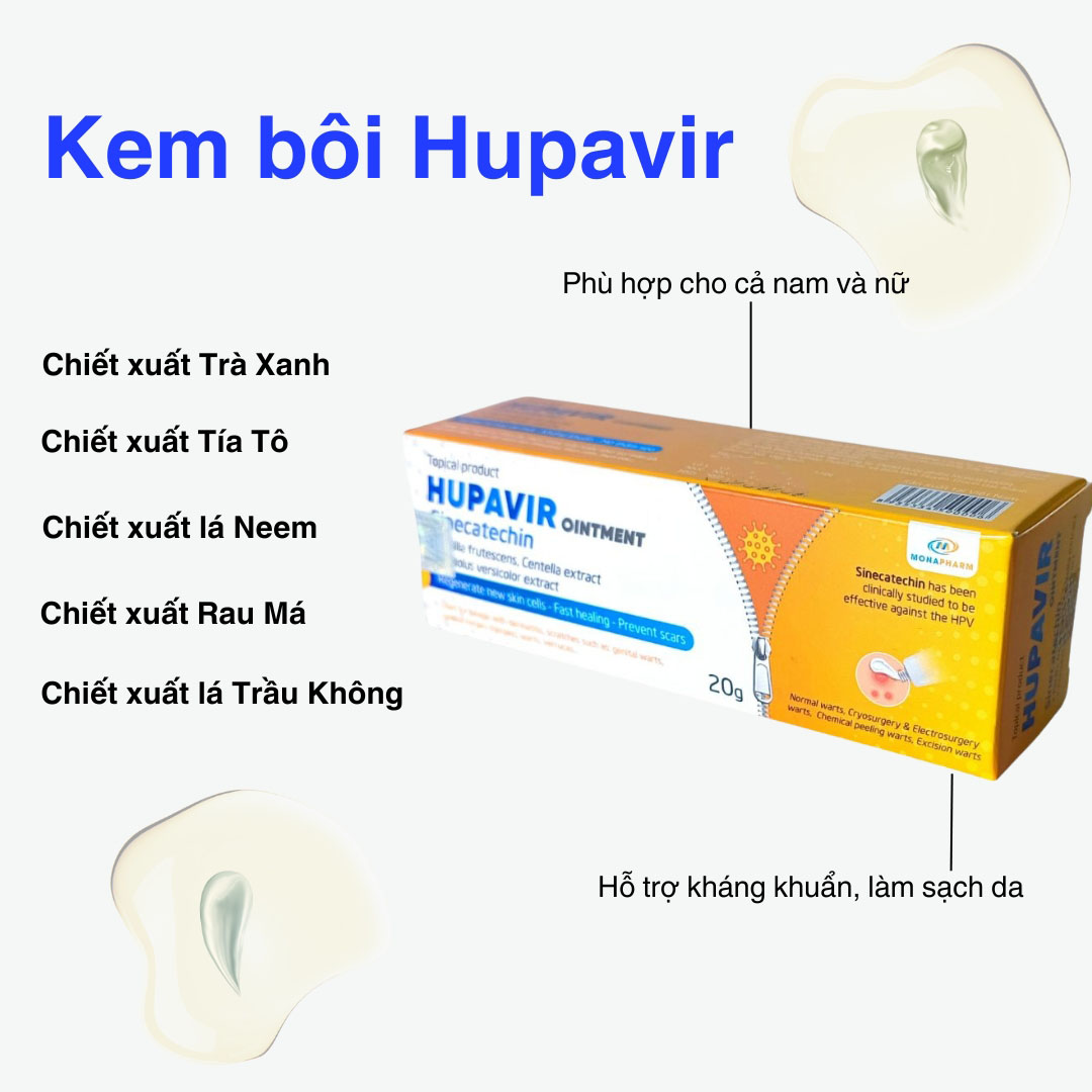 Kem bôi Hupavir Ointment Sinecatechin